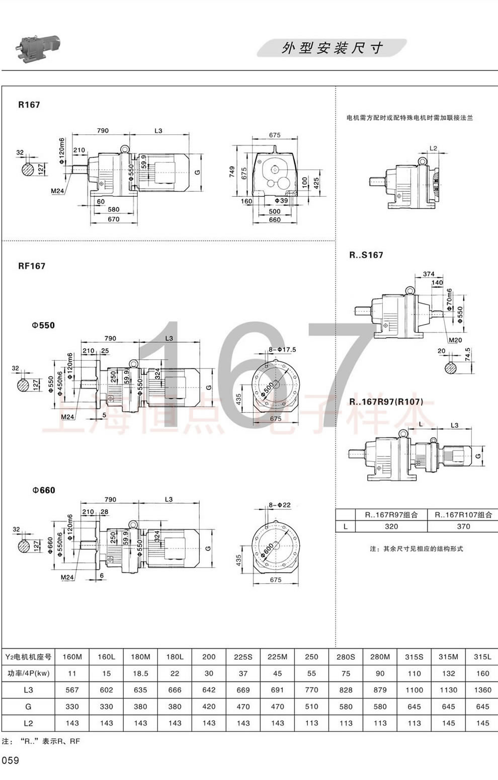 R167 RF167 RS167外形安裝尺寸圖